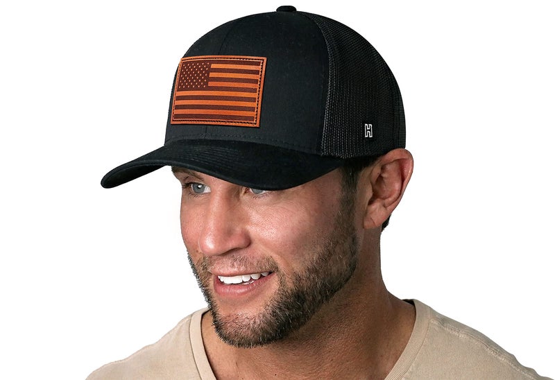 HAKA American Flag Black Trucker Hat â€“ USA Flag Mesh Snapback Cap for Men, Women & Golf, Patriotic Baseball Dad Hat - Image 3